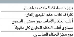 الصافرة الأجنبية ظهرت 10 مرات في مرحلة ذهاب الدوري - اخبارك الان