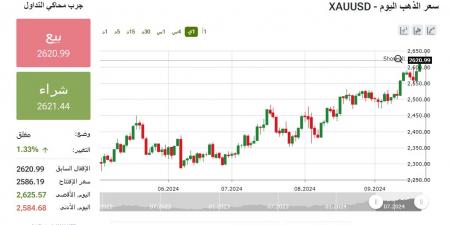 مؤشر الذهب العالمي يواصل التألق، سعر الأونصة يتخطى 2600 دولار - اخبارك الان