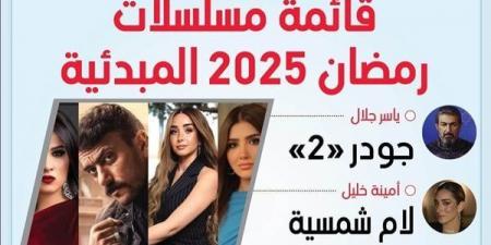 مسلسلات رمضان 2025.. القائمة الكاملة وأبطالها - اخبارك الان