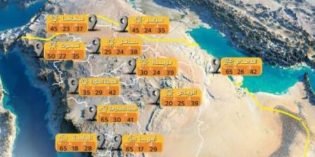 بـ 43 ْمئوية.. "الأحساء" تسجّل اليوم أعلى درجة حرارة بالمملكة - اخبارك الان