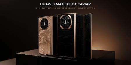 ‏Caviar تكشف عن هاتف Huawei Mate XT Ultimate المخصص المصنوع من الذهب عيار 24 قيراط مع جلد التمساح - اخبارك الان