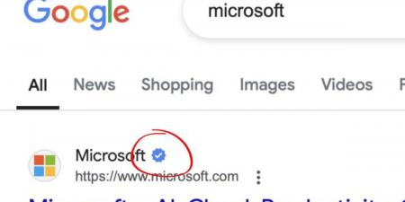 جوجل تختبر علامات التوثيق للمواقع الإلكترونية - اخبارك الان