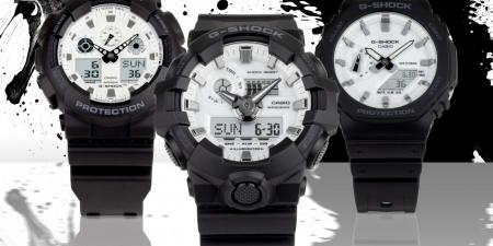 كاسيو تطلق مجموعة G-SHOCK الجديدة باللونين الأبيض والأسود مع مقاومة للصدمات والماء حتى عمق 200 متر - اخبارك الان