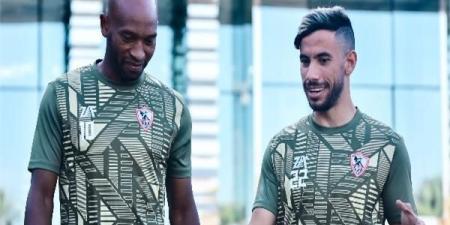 شيكابالا وناصر ماهر يشاركان في جزء من تدريبات الزمالك - اخبارك الان