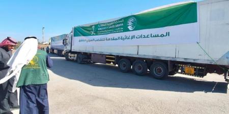 صور| أولى طلائع الجسر البري الإغاثي السعودي تتجه إلى سوريا عبر الأردن - اخبارك الان