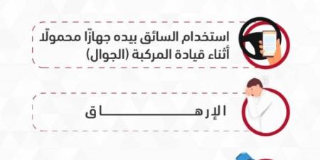 المرور السعودي: استخدام الجوال يتصدّر مسببات الحوادث المرورية في القريات - اخبارك الان