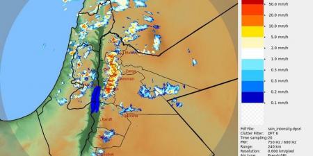 الأرصاد:هطول أمطار غزيرة في أجزاء من محافظات شمال ووسط المملكة في هذه الأثناء - اخبارك الان