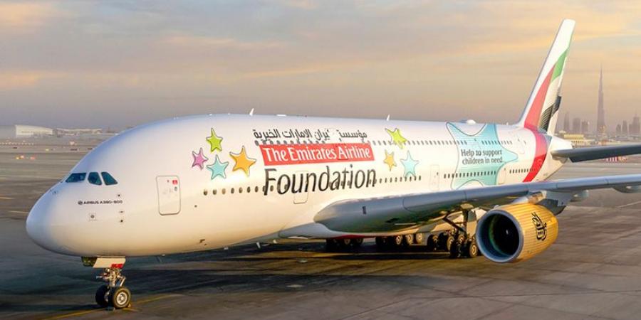 «طيران الإمارات» تكشف عن كسوة جديدة لطائرة «إيرباص A380» تحمل شعار مؤسستها الخيرية - اخبارك الان