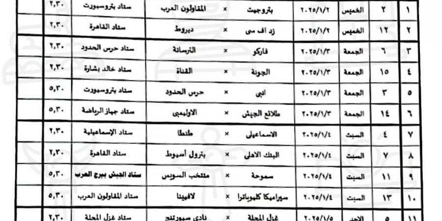 بسبب المشاركات الإفريقية.. الاتحاد المصري لكرة القدم يقرر تعديل مواعيد مباراتي بيراميدز والمصري في كأس مصر - اخبارك الان