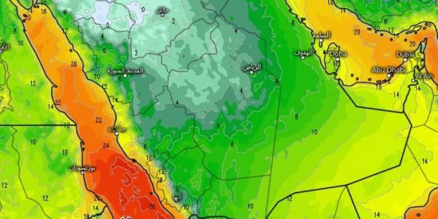 انخفاض كبير في درجات الحرارة.. تعرف على حالة الطقس في السعودية غداً الثلاثاء - اخبارك الان