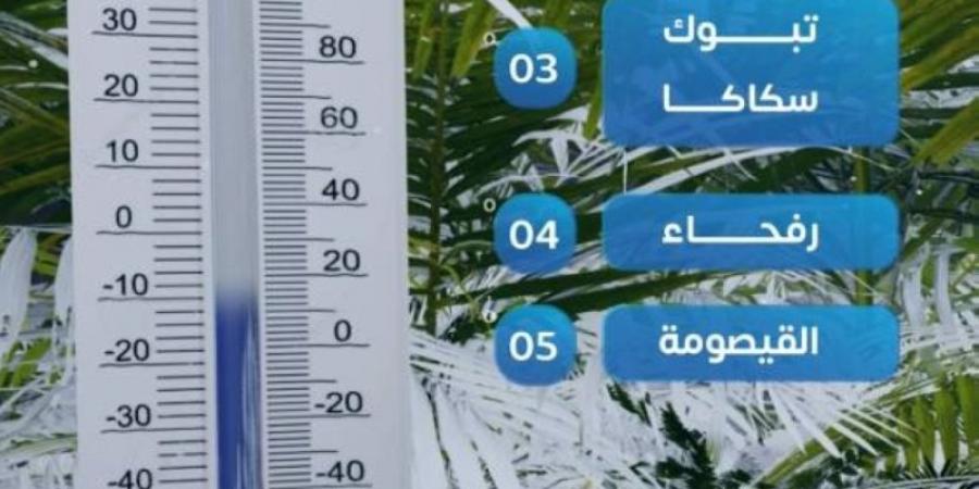 طريف تسجل أدنى درجة حرارة في المملكة بواقع (-1 °C) - اخبارك الان