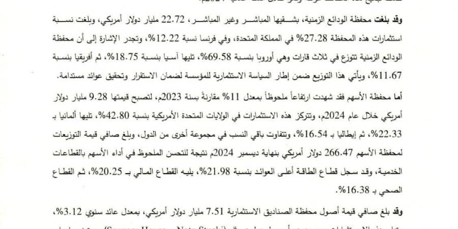 المؤسسة الليبية للاستثمار تعلن نتائج مالية إيجابية لعام 2024 - اخبارك الان