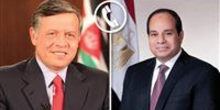 الرئيس السيسي وملك الأردن يؤكدان رفض التهجير والحرص على التعاون مع ترامب لإحلال السلام - اخبارك الان