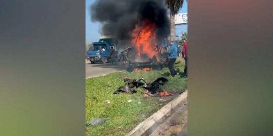 بالفيديو | العدو يستهدف سيارة في منطقة صيدا جنوبي لبنان وأنباء عن شهيد - اخبارك الان