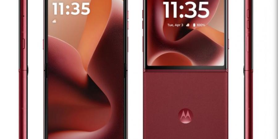 تسريب صور جذابة لهاتف Motorola Razr 60 Ultra باللون الأحمر - اخبارك الان